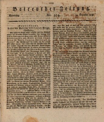 Bayreuther Zeitung Donnerstag 24. Dezember 1818