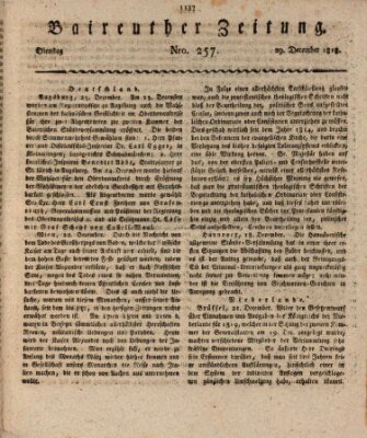 Bayreuther Zeitung Dienstag 29. Dezember 1818