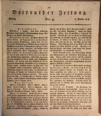 Bayreuther Zeitung Dienstag 5. Januar 1819