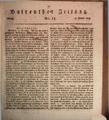 Bayreuther Zeitung Montag 18. Januar 1819