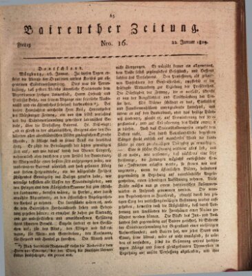 Bayreuther Zeitung Freitag 22. Januar 1819