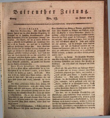 Bayreuther Zeitung Montag 25. Januar 1819