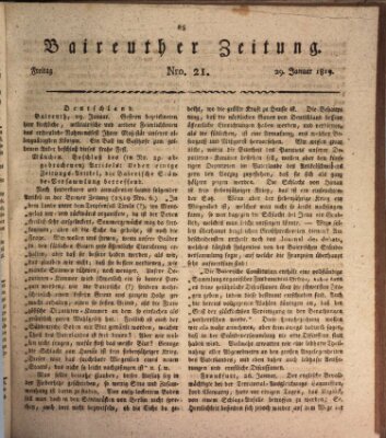 Bayreuther Zeitung Freitag 29. Januar 1819