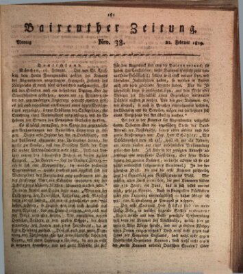 Bayreuther Zeitung Montag 22. Februar 1819
