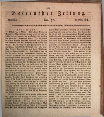 Bayreuther Zeitung Donnerstag 11. März 1819