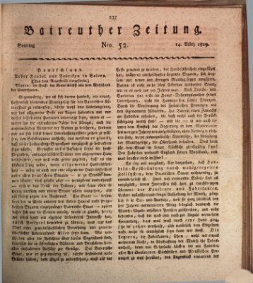 Bayreuther Zeitung Sonntag 14. März 1819