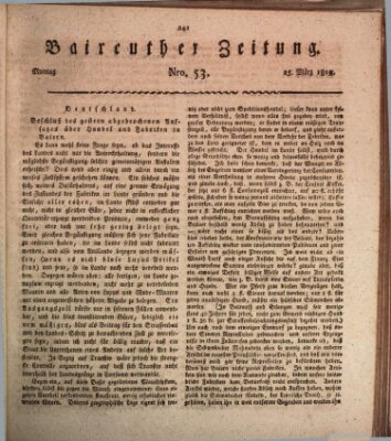 Bayreuther Zeitung Montag 15. März 1819