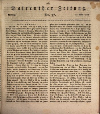 Bayreuther Zeitung Sonntag 21. März 1819