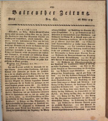 Bayreuther Zeitung Freitag 26. März 1819