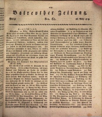 Bayreuther Zeitung Freitag 26. März 1819