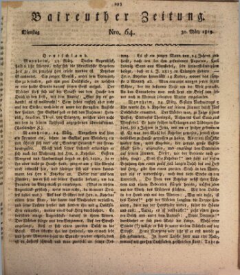 Bayreuther Zeitung Dienstag 30. März 1819