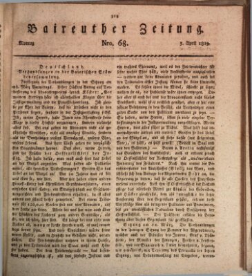 Bayreuther Zeitung Montag 5. April 1819