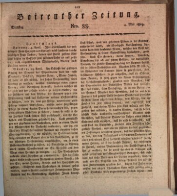 Bayreuther Zeitung Dienstag 4. Mai 1819