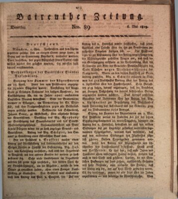 Bayreuther Zeitung Donnerstag 6. Mai 1819