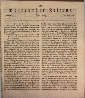 Bayreuther Zeitung Dienstag 25. Mai 1819