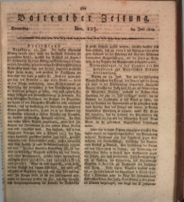 Bayreuther Zeitung Donnerstag 24. Juni 1819