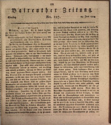 Bayreuther Zeitung Dienstag 29. Juni 1819