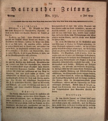 Bayreuther Zeitung Montag 5. Juli 1819