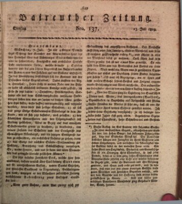 Bayreuther Zeitung Dienstag 13. Juli 1819