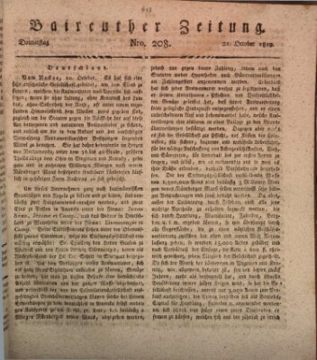 Bayreuther Zeitung Donnerstag 21. Oktober 1819