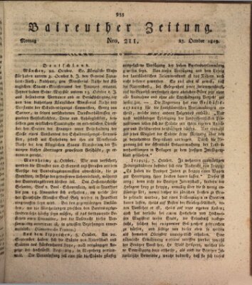 Bayreuther Zeitung Montag 25. Oktober 1819