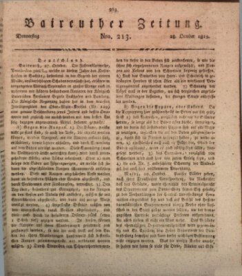 Bayreuther Zeitung Donnerstag 28. Oktober 1819