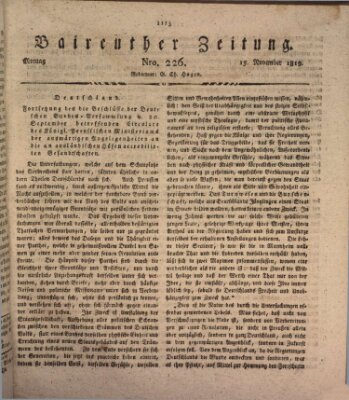 Bayreuther Zeitung Montag 15. November 1819