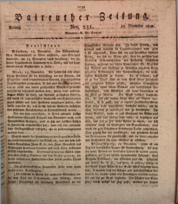 Bayreuther Zeitung Montag 22. November 1819