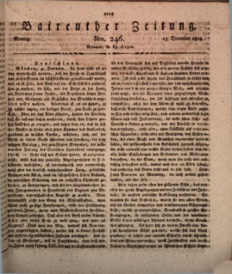 Bayreuther Zeitung Montag 13. Dezember 1819