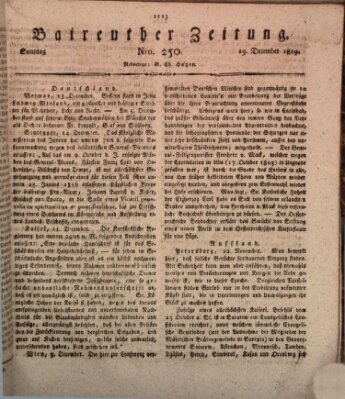 Bayreuther Zeitung Sonntag 19. Dezember 1819