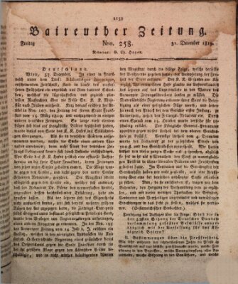 Bayreuther Zeitung Freitag 31. Dezember 1819