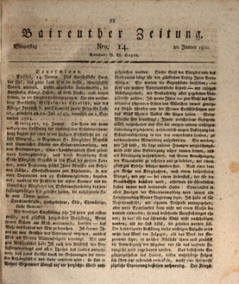 Bayreuther Zeitung Donnerstag 20. Januar 1820