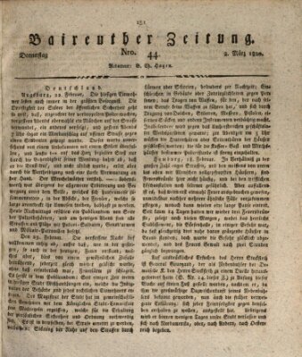 Bayreuther Zeitung Donnerstag 2. März 1820