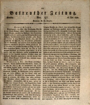 Bayreuther Zeitung Dienstag 16. Mai 1820