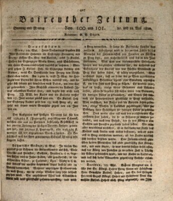 Bayreuther Zeitung Montag 22. Mai 1820