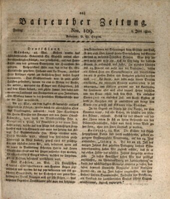 Bayreuther Zeitung Freitag 2. Juni 1820