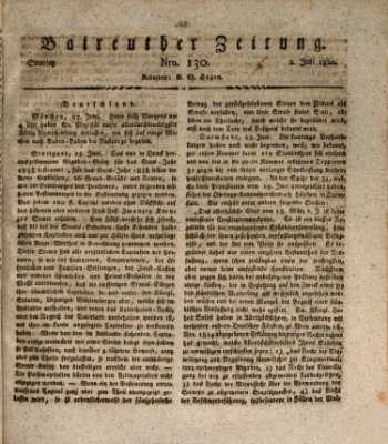 Bayreuther Zeitung Sonntag 2. Juli 1820