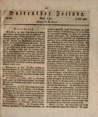 Bayreuther Zeitung Montag 3. Juli 1820