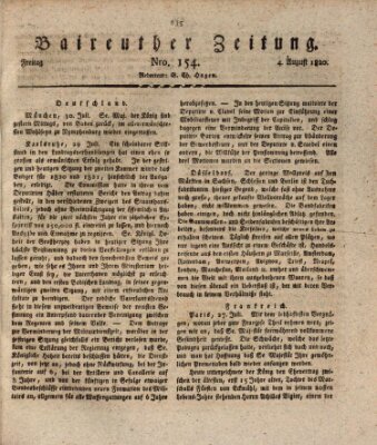 Bayreuther Zeitung Freitag 4. August 1820