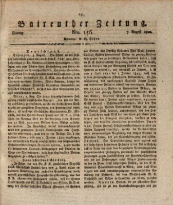 Bayreuther Zeitung Montag 7. August 1820