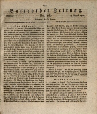 Bayreuther Zeitung Sonntag 13. August 1820