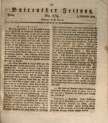 Bayreuther Zeitung Freitag 8. September 1820