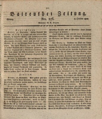 Bayreuther Zeitung Montag 2. Oktober 1820