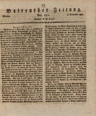 Bayreuther Zeitung Montag 6. November 1820