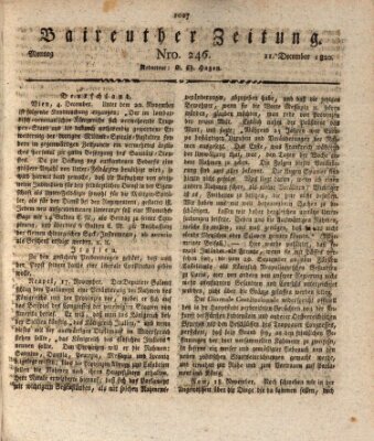 Bayreuther Zeitung Montag 11. Dezember 1820