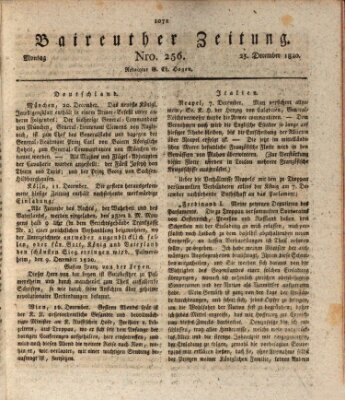 Bayreuther Zeitung Montag 25. Dezember 1820