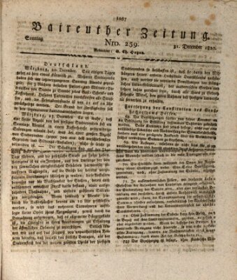 Bayreuther Zeitung Sonntag 31. Dezember 1820