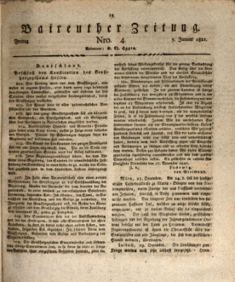 Bayreuther Zeitung Freitag 5. Januar 1821