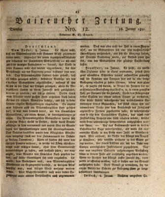 Bayreuther Zeitung Dienstag 16. Januar 1821