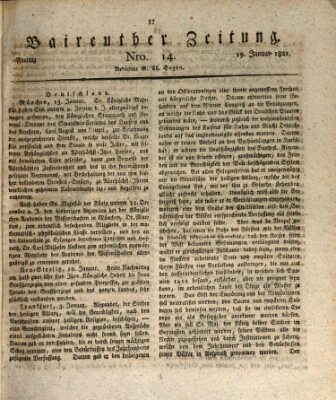 Bayreuther Zeitung Freitag 19. Januar 1821